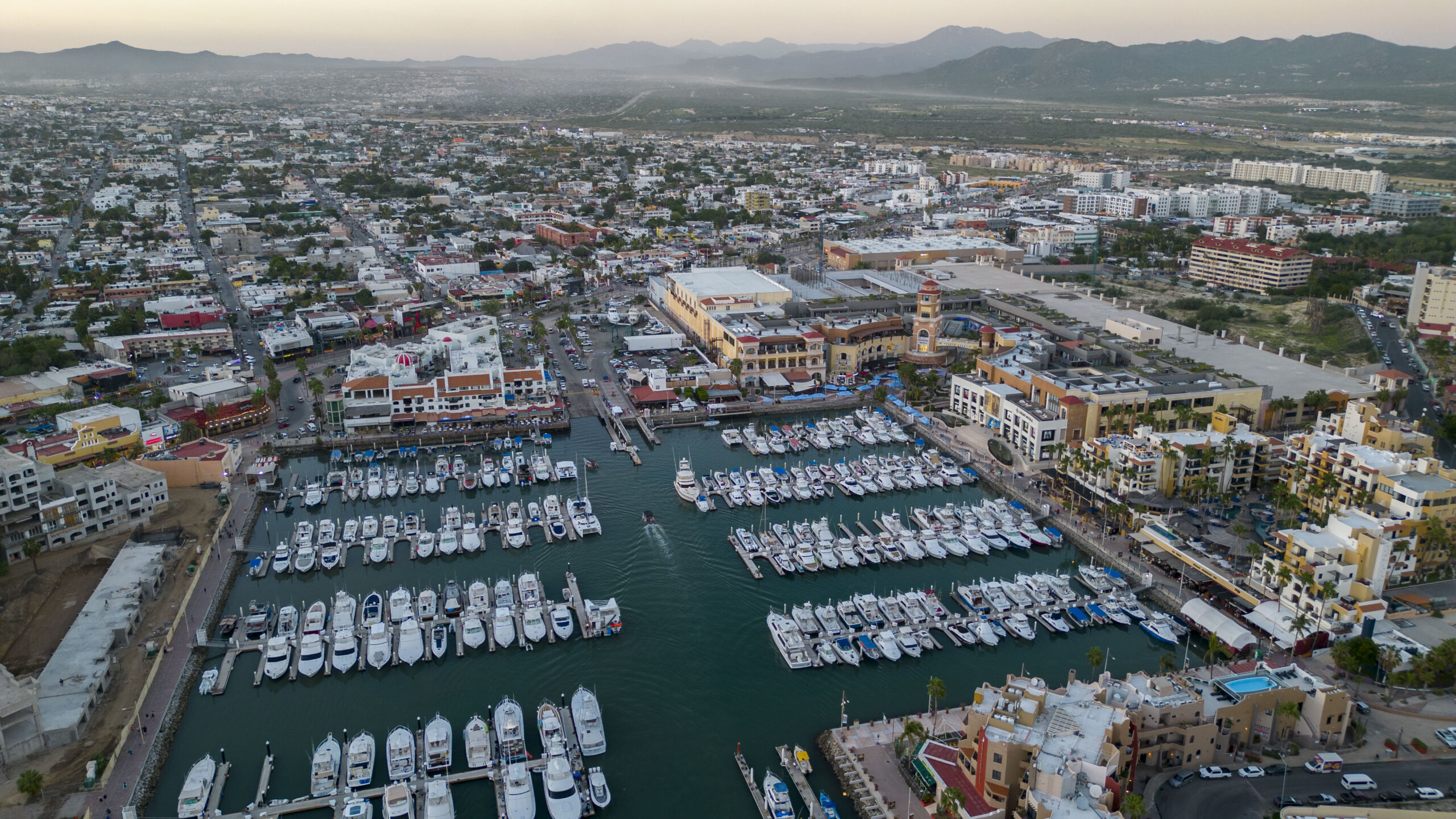 Aerial view of the Los Cabos Billfish Tournament